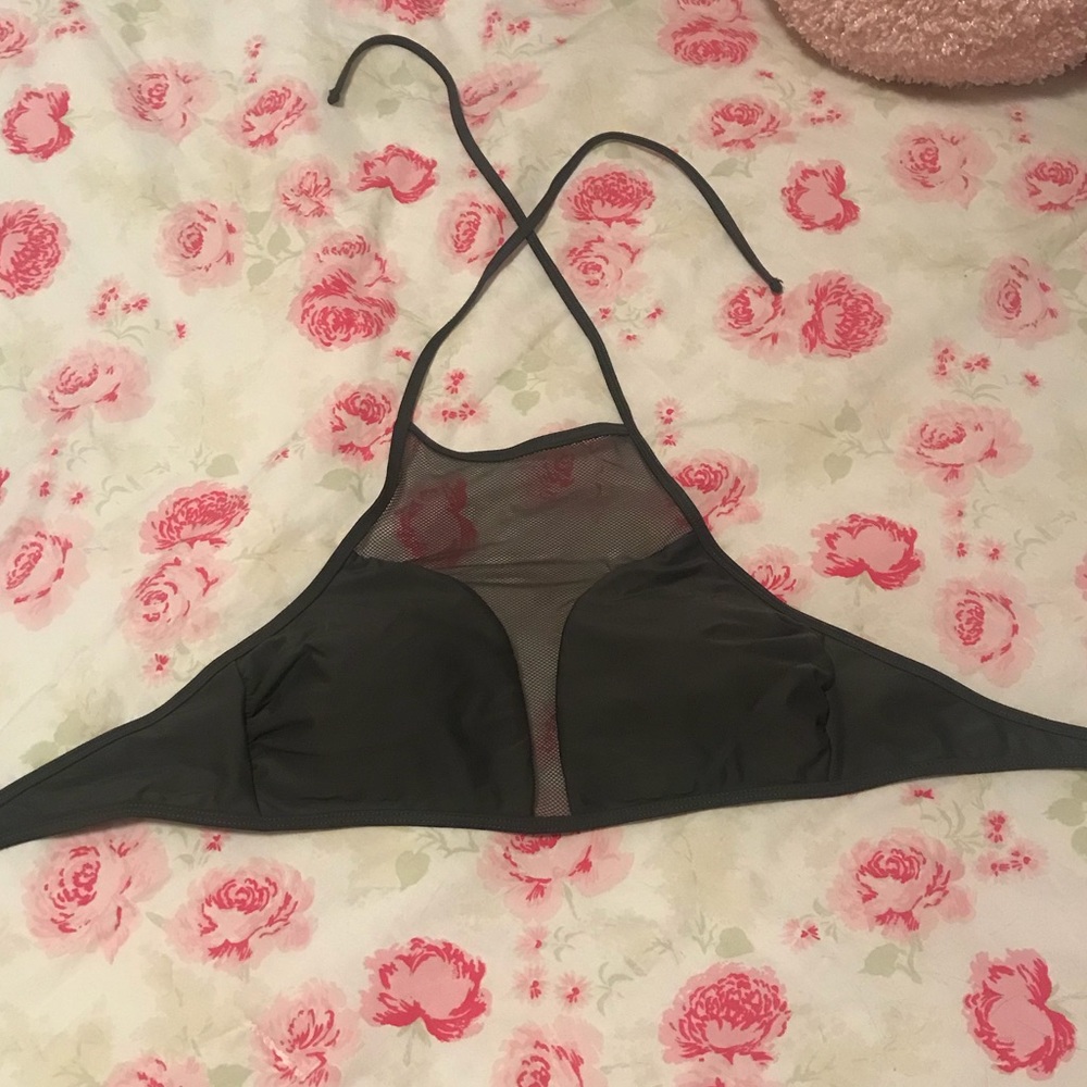 Gray bikini top